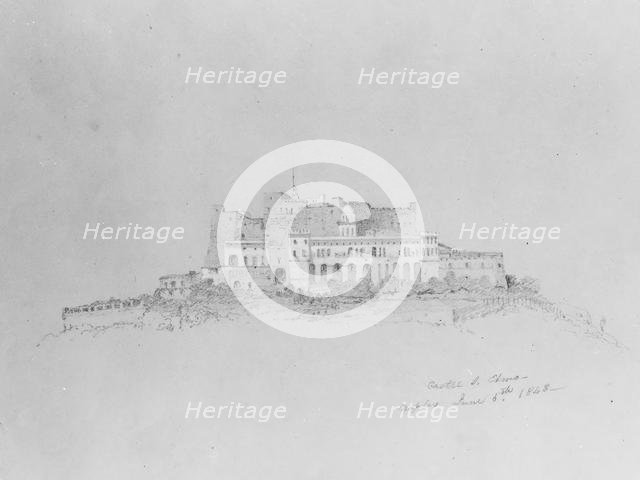 Castel San Elmo (from Cropsey Album), 1848. Creator: Jasper Francis Cropsey.