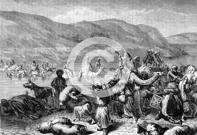 'Merchants Crossing the Indus', c1891. Creator: James Grant.