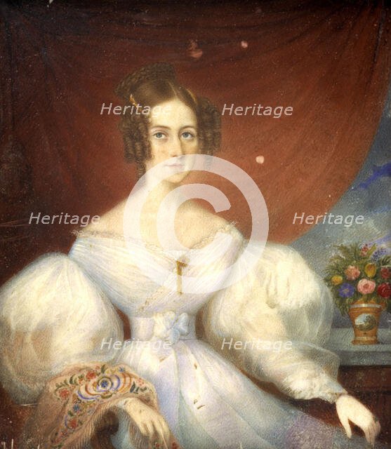 Countess Emilie Mussin-Pushkin b. Stjernvall, 1844. Creator: Unknown.