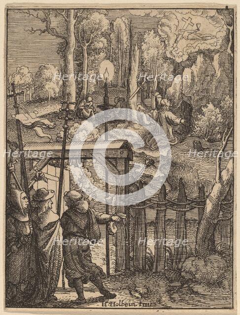 Jesus on the Mount of Olives. Creator: Wenceslaus Hollar.