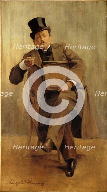 Portrait of Georges Courteline (1858-1929), writer, c1898. Creator: Léopold Stevens.