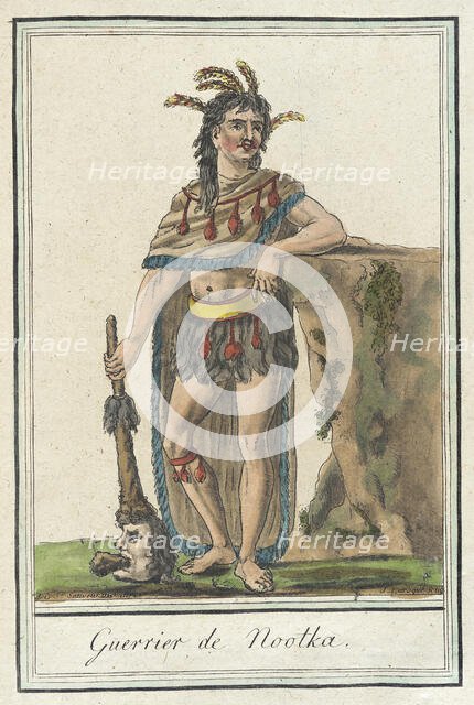 Costumes de Différents Pays, 'Guerrier de Nootka', c1797. Creators: Jacques Grasset de Saint-Sauveur, LF Labrousse.