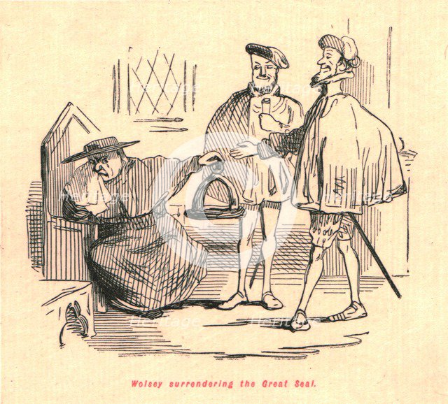'Wolsey surrendering the Great Seal', 1897.  Creator: John Leech.