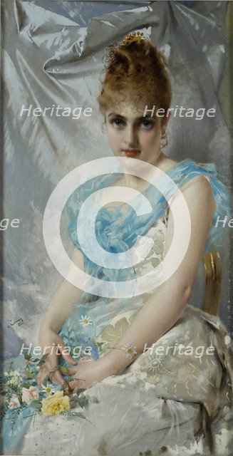 Portrait of an elegant Lady, c. 1890.