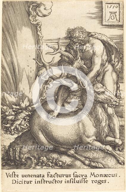 Hercules and the Hind, 1550. Creator: Heinrich Aldegrever.