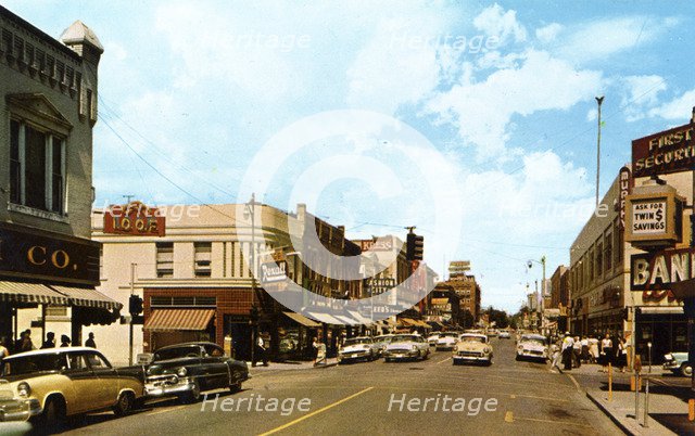 Park Avenue from A Street, Idaho Falls, Idaho, USA, 1959. Artist: Unknown