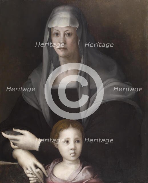 Portrait of Maria Salviati de' Medici and Giulia de' Medici, c1539. Creator: Jacopo Pontormo.