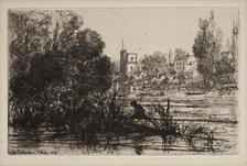 Twickenham Church, 1865. Creator: Francis Seymour Haden (British, 1818-1910).