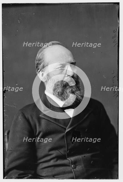 President James A. Garfield, between 1870 and 1880. Creator: Unknown.