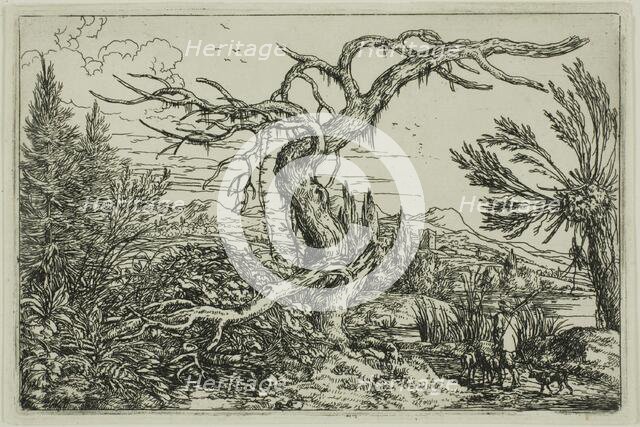 Landscape with Hunter and Three Dogs, n.d. Creator: Jonas Umbach.