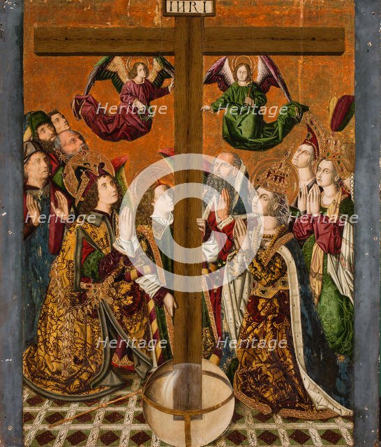 Adoration of the Holy Cross by Saint Helena and the Emperor Heraclius, 1483-1487. Creator: Jiménez (Ximénez), Miguel (active 1462-1505).