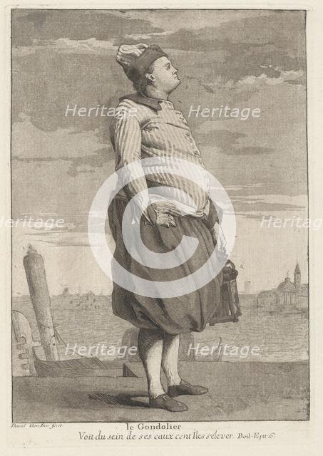 Le Gondolier, 1775. Creator: Giovanni David.