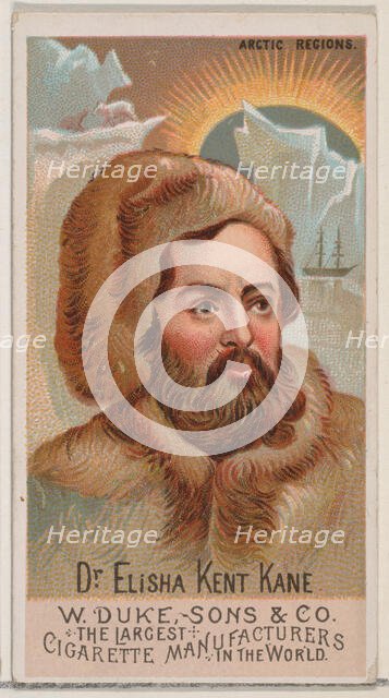 Dr. Elisha Kent Kane, from the series Great Americans (N76) for Duke brand cigarettes, 1888., 1888. Creator: Unknown.
