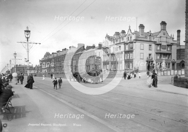 Imperial Crescent, Blackpool, Lancashire, 1890-1910. Artist: Unknown