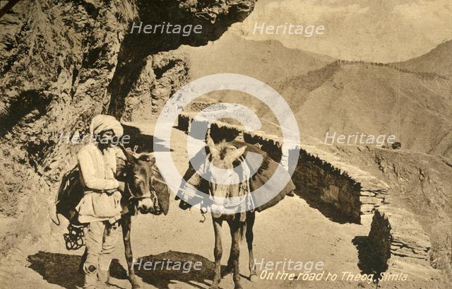 'On the road to Theog, Simla', c1918-c1939. Creator: Unknown.