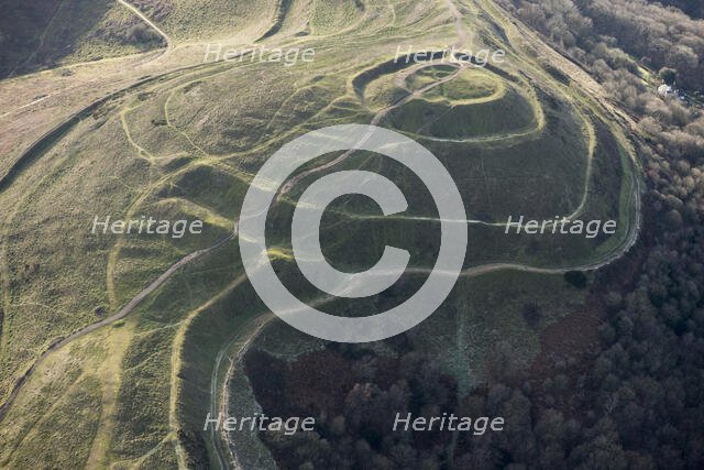 Herefordshire Beacon Camp, County of Herefordshire, Worcestershire, 2019. Creator: Damian Grady.