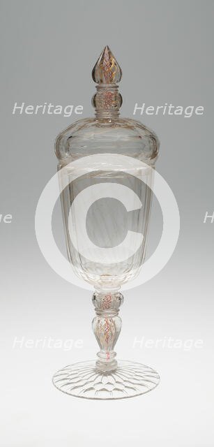 Covered Goblet (Pokal), Bohemia, 1700/50. Creator: Bohemia Glass.