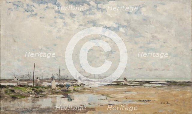 The Beach at Villerville, Normandy, 1878. Creator: Knut Axel Lindman.