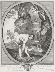 Venus Catching Love or Venus Flogging Love, ca. 1741. Creators: Caylus, Anne-Claude-Philippe de, Etienne Fessard.