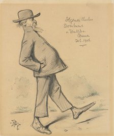 Algernon Charles Swinburne on Wimbledon Common, 1906. Artist: Edward Tennyson Reed.