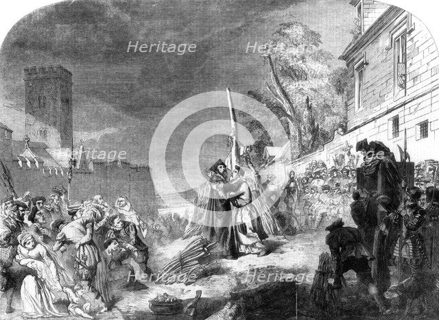 The martyrdom of Ridley and Latimer, Oxford, 1856.Artist: George Hayter