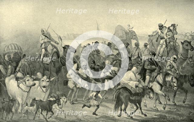 'Native Auxiliaries Hurrying to Delhi', c1850s, (1901). Creator: George Francklin Atkinson.