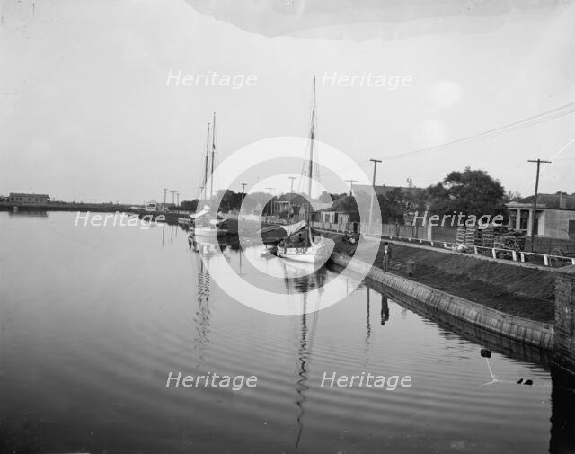 Evening on Bayou St. John, New Orleans, La., between 1900 and 1906. Creator: Unknown.