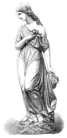 The International Exhibition: marble statue - "Purity" by Matthew Noble, 1862. Creator: Mason Jackson.