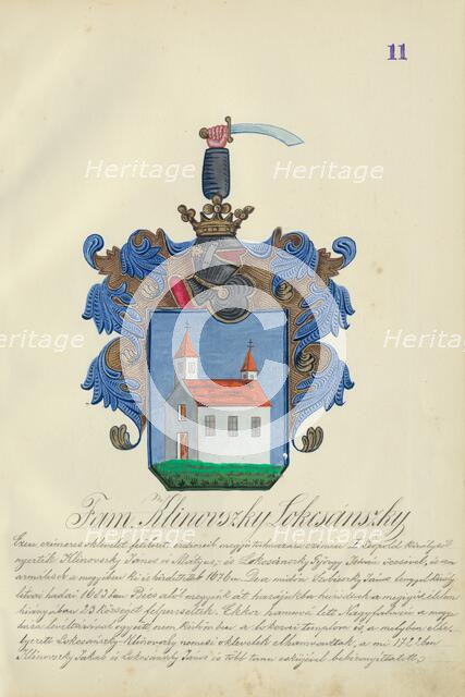 Coat of arms of the Klinovska Lokcanska family, 1904. Creator: Adolf Medzihradsky.