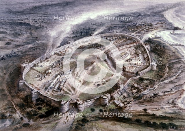 Pevensey Castle, c3rd century, (c1960s) Artist: Alan Ernest Sorrell.