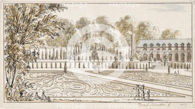 The embroidery parterre of la Maison du Tillet in Saint-Cloud. Creator: Israel Silvestre.