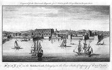 Bombay, the East India Company's port on the Malabar Coast of India, 1755. Artist: Unknown