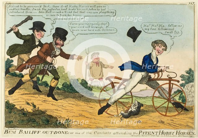 Bum Bailiff Out-Dones, April 1, 1819. Creator: JL Marks.