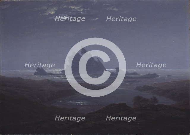 Rocky Reef on the Sea Shore, c. 1824. Artist: Friedrich, Caspar David (1774-1840)