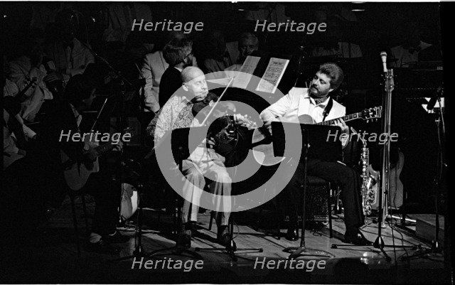 Stephane Grappelli, Barbican, London, 1987.   Artist: Brian O'Connor.