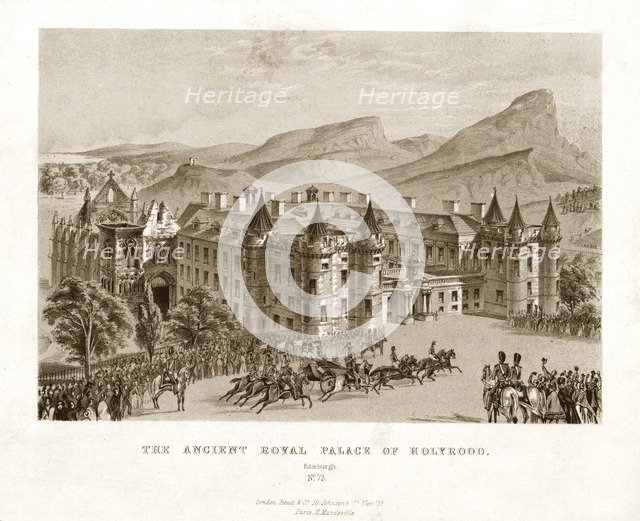 'The Ancient Royal Palace of Holyrood. Edinburgh', mid 19th century. Artist: Unknown.