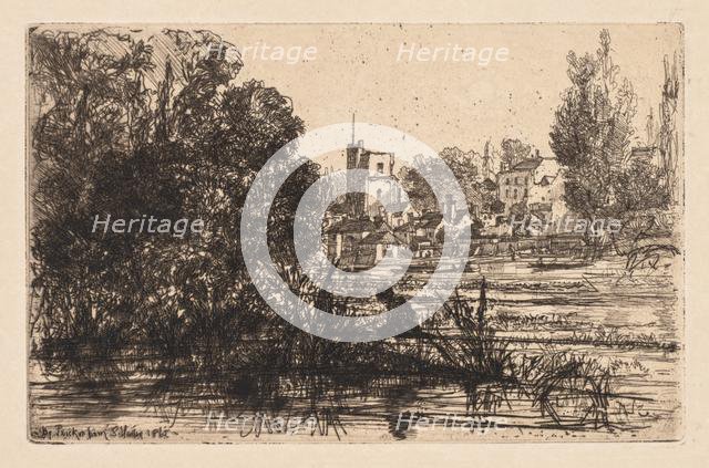 Twickenham Church, 1865. Creator: Francis Seymour Haden (British, 1818-1910).