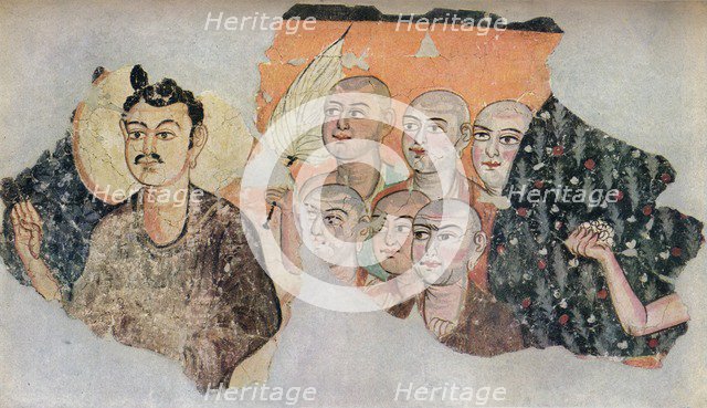 'Wallpainting recovered from a ruined shrine at Miran', c300. Artist: Unknown.