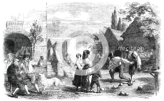 Osteria - Playing at Bowls - Rome, 1850. Creator: Unknown.