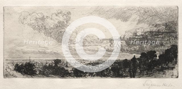 Out of Study Window, 1862. Creator: Francis Seymour Haden (British, 1818-1910).