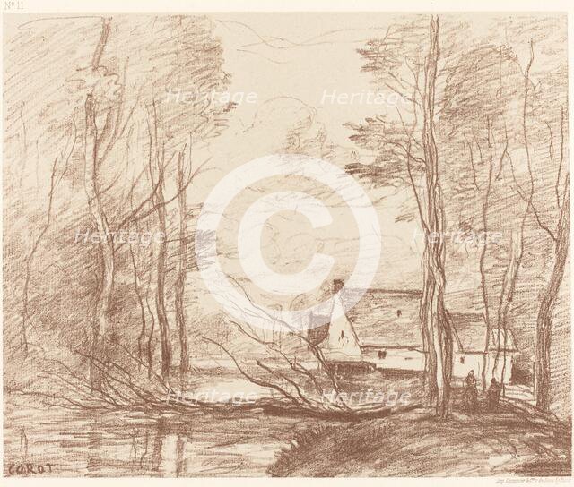 The Mill of Cuincy, near Douai (Le Moulin de Cuincy, pres Douai), 1871. Creator: Jean-Baptiste-Camille Corot.