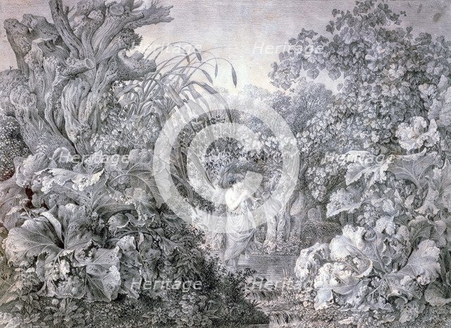 'A Girl in the Wood of Weidenau', c1777-1835. Artist: Carl Wilhelm Kolbe the elder