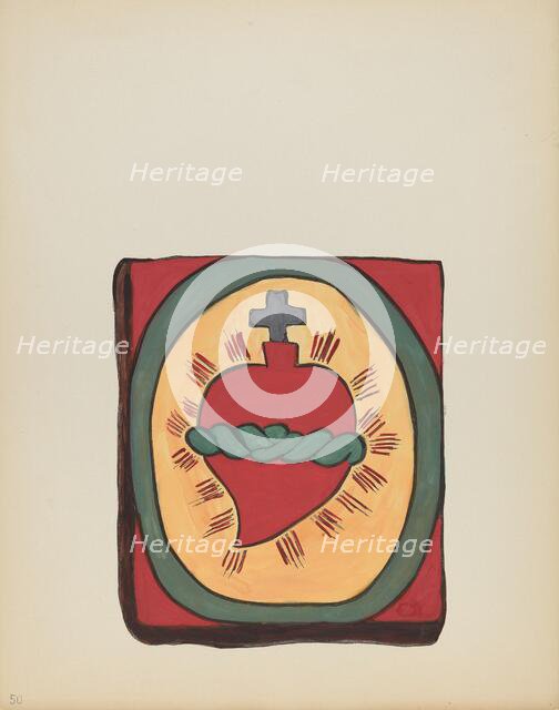 Plate 50: Sacred Heart: From Portfolio "Spanish Colonial Designs of New Mexico", 1935/1942. Creator: Unknown.