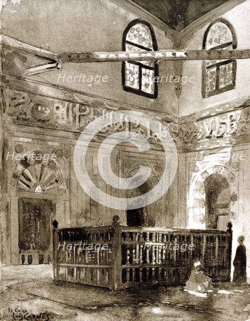 Tomb in a Mosque, Cairo, Egypt, 1928. Artist: Louis Cabanes