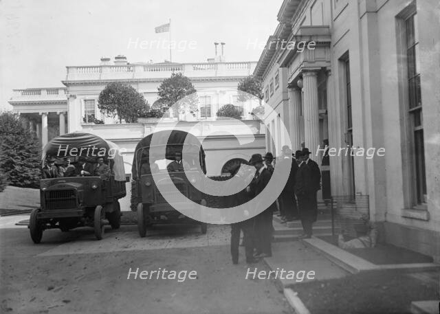 Army, U.S. Motor Truck Inspection, 1917. Creator: Harris & Ewing.
