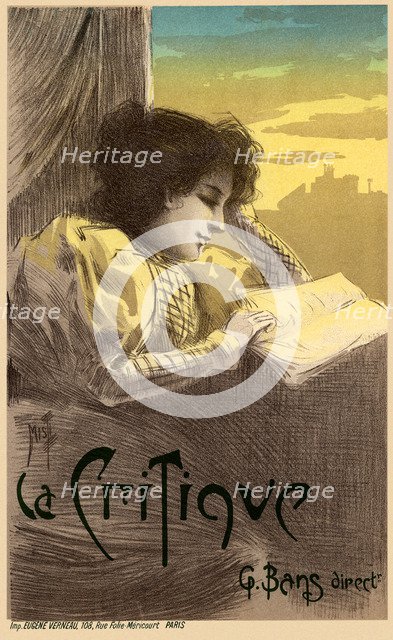 Journal La Critique (Poster), 1900. Artist: Misti-Mifliez, Ferdinand (1865-1923)