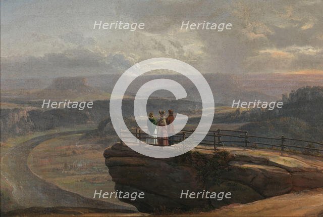 View from Bastei, 1819. Creator: Johan Christian Dahl.