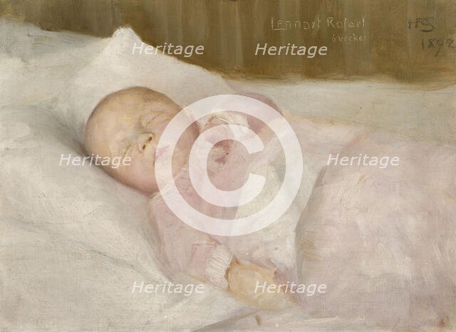 Lennart Rafael, 6 weeks, 1892. Creator: Hanna Frosterus-Segerstrale.