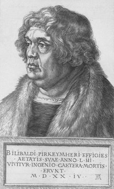 'Portrait of Pirkheimer', 1524, (1906). Artist: Albrecht Durer.