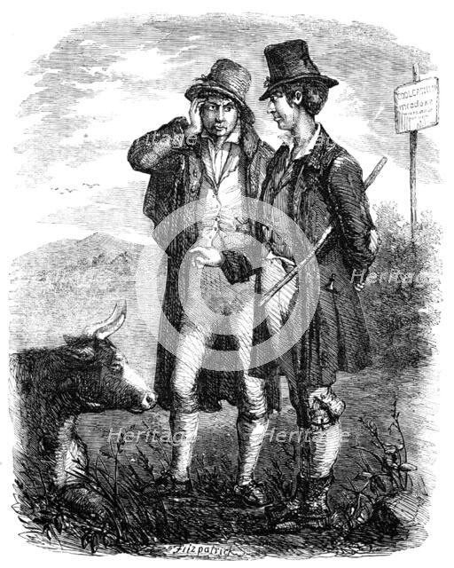 Sketches of Irish Character - "The Irish Cow Doctor" - drawn by E. Fitzpatrick, 1857. Creator: Unknown.